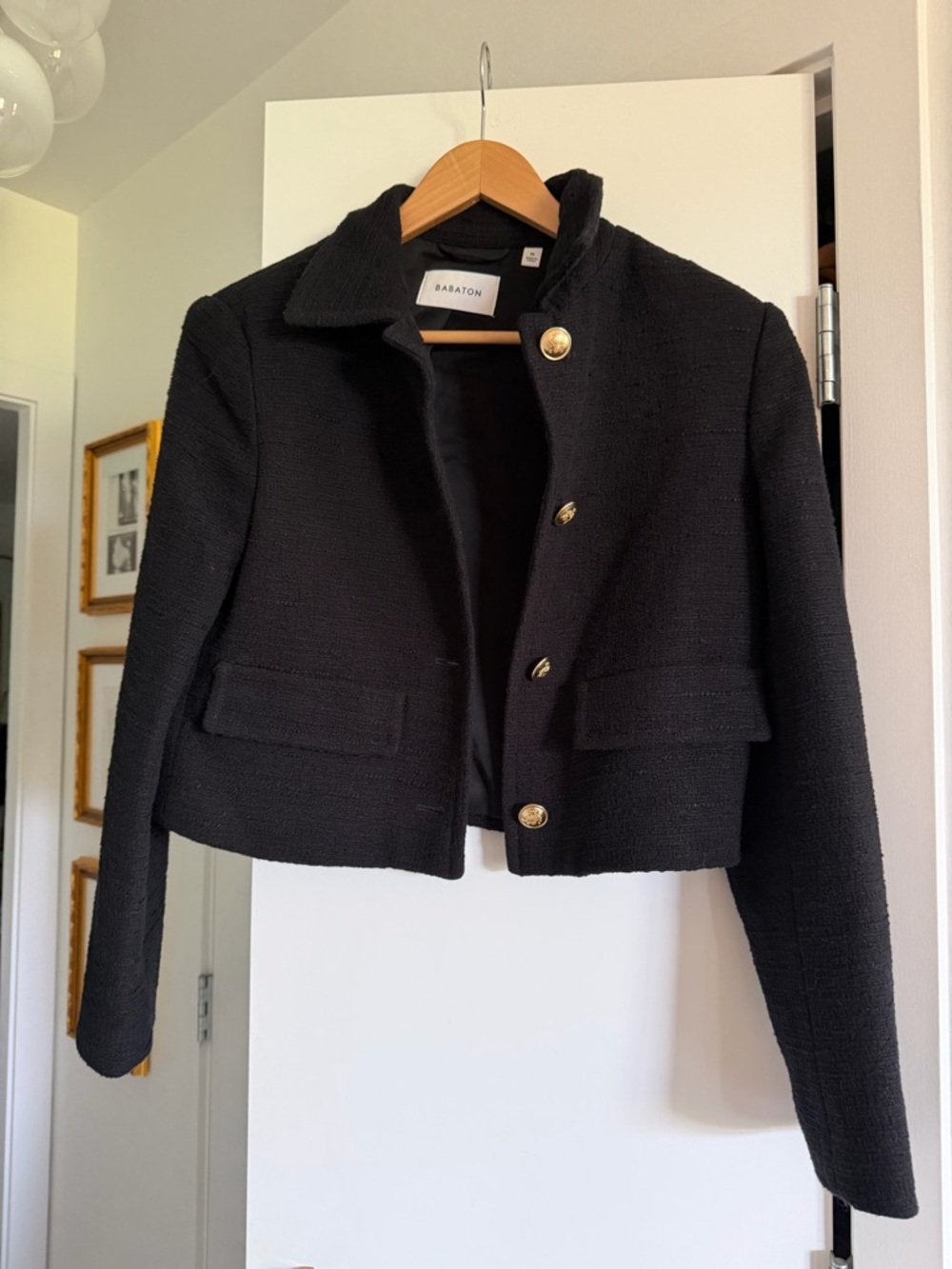 Babaton tweed black jacket